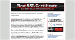 Desktop Screenshot of bestsslcertificate.com